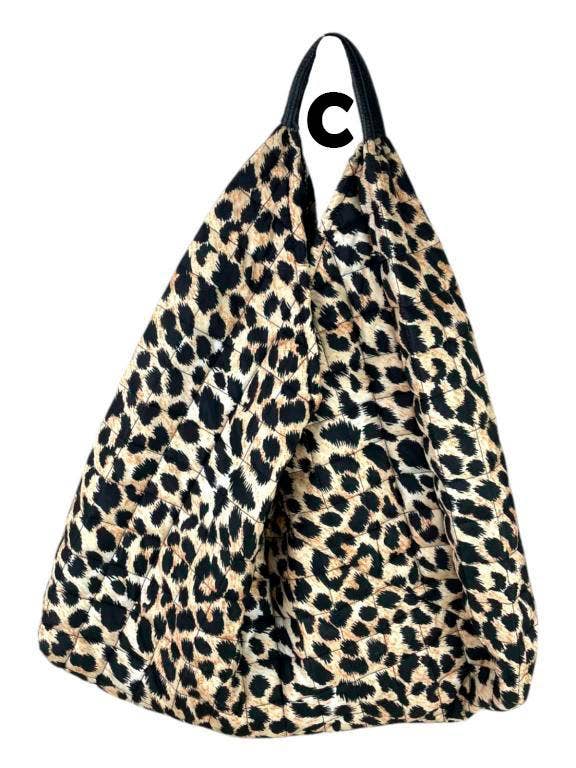 Animal Print Nylon Hobo by Chenson & Gorett Hobo Bags Chenson & Gorett Leopard
