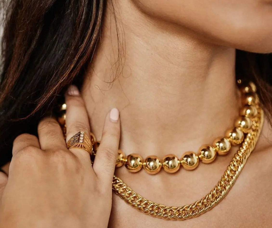 Ball Bead Necklace by Hoopla Style Necklace HoopLa Style