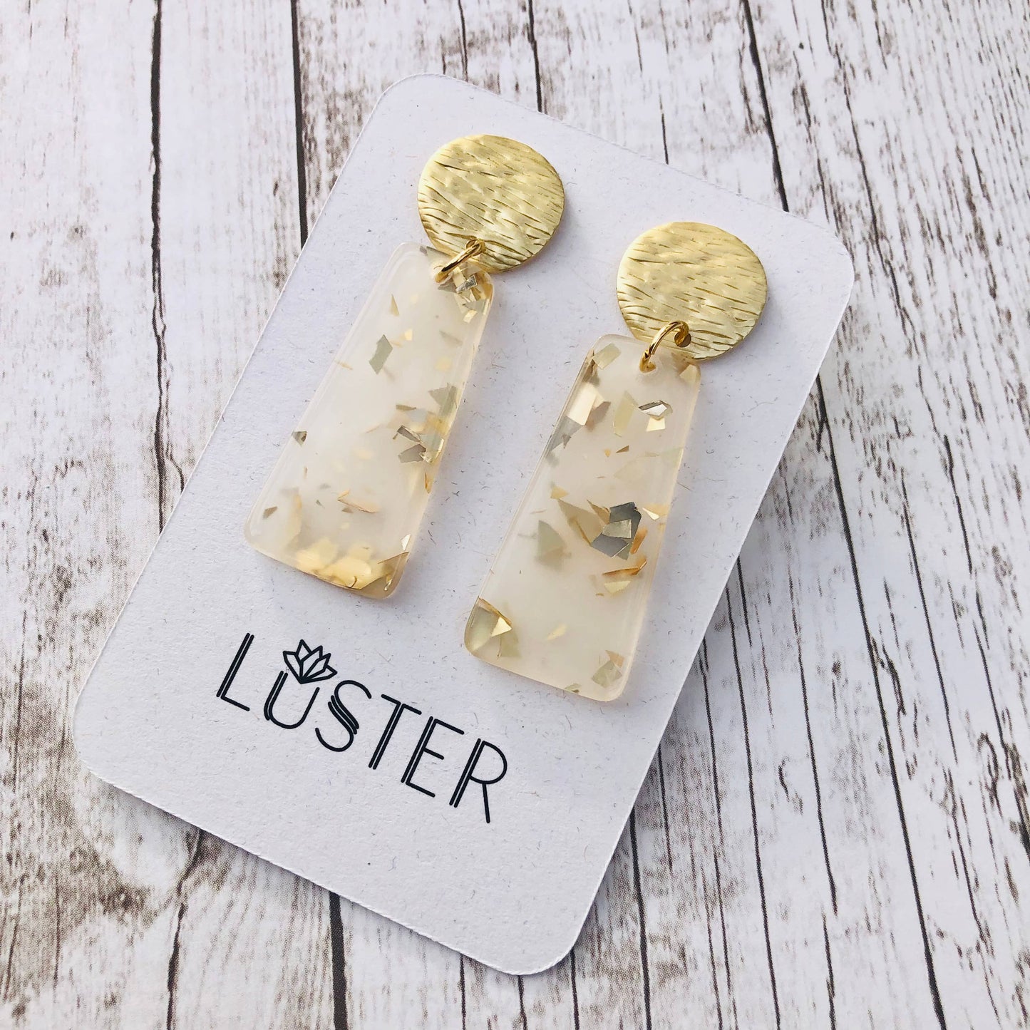 Gold Confetti Earrings Accessories LUSTER
