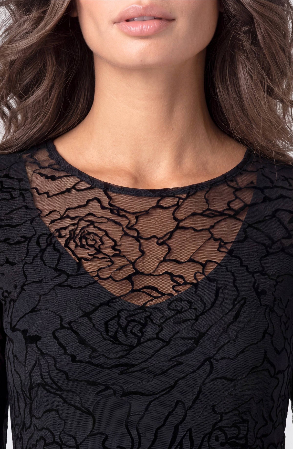 Black Roses Long Sleeve by Liverpool Tops LIVERPOOL JEANS COMPANY