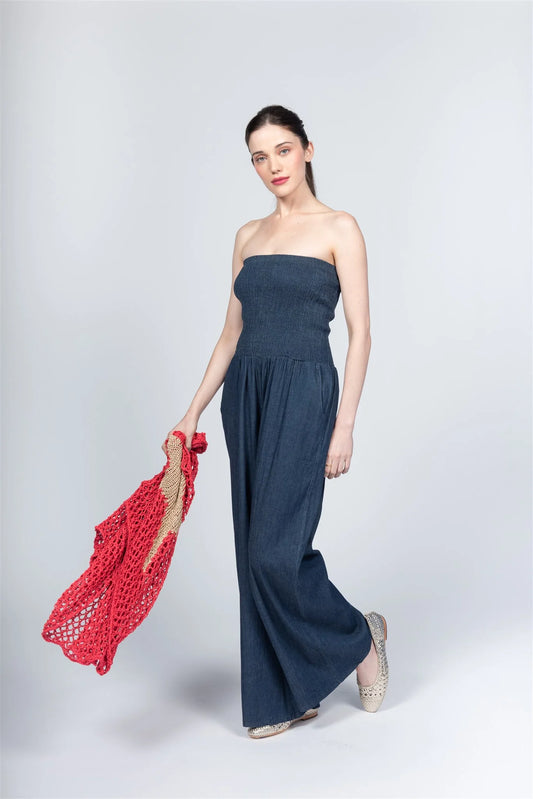 Strapless Summer Weight Jumpsuit by Paolo Tricot Jumpsuit Paolo Tricot