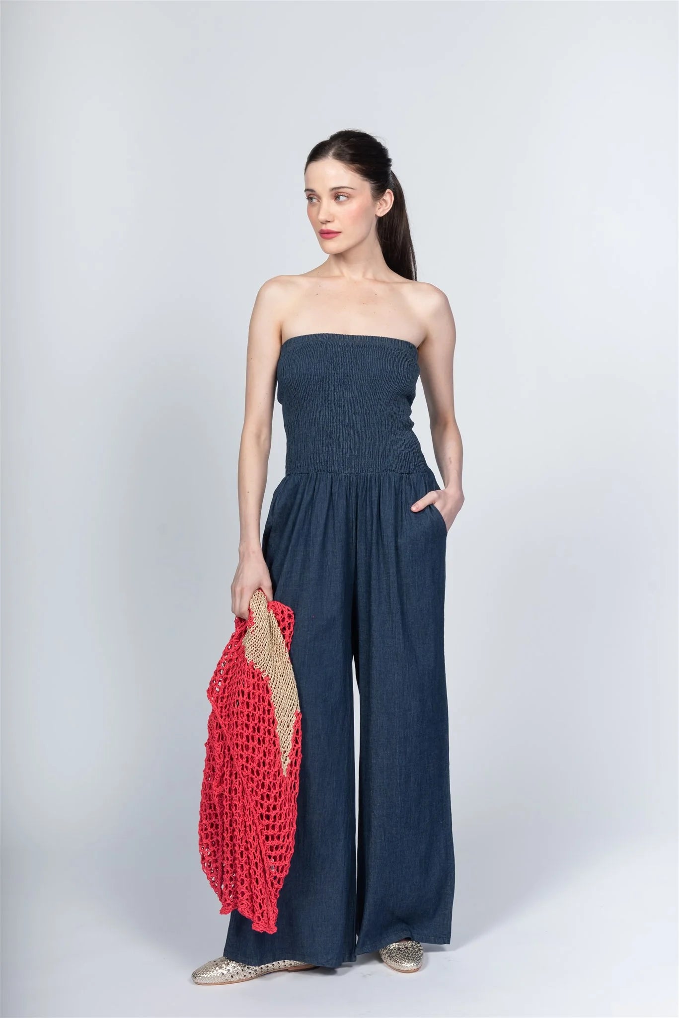 Strapless Summer Weight Jumpsuit by Paolo Tricot Jumpsuit Paolo Tricot Jeans