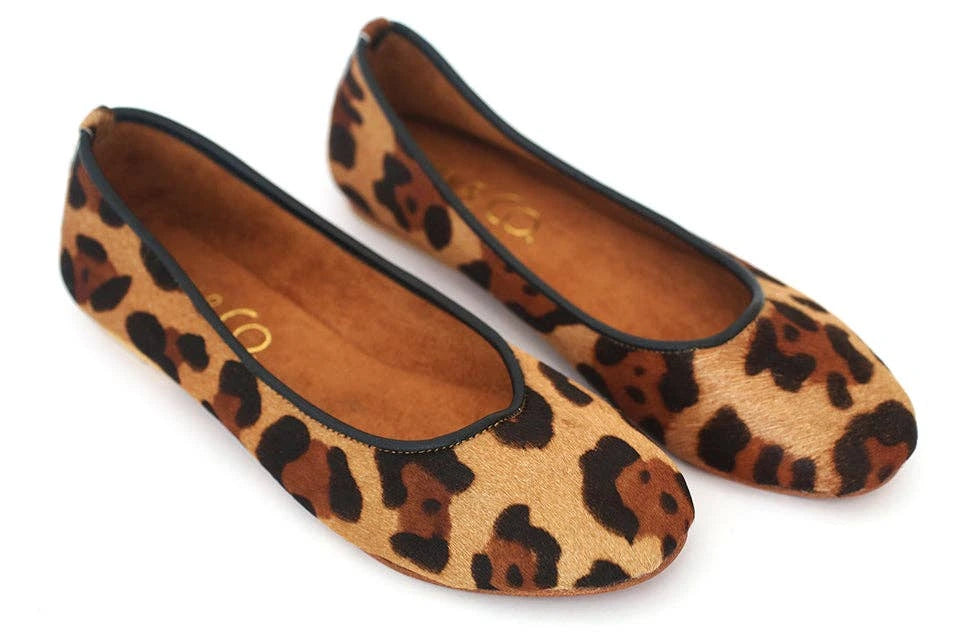 Leopard Ballet Flat by Artisan & Co Footwear The Artisan and Company Tan