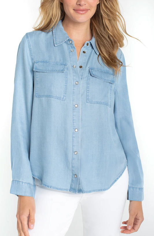Denim Shirt by Liverpool Blouse Liverpool