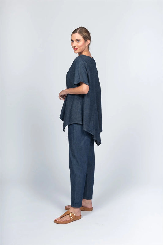 Summer Weight Denim Top by Paolo Tricot Tops & Blouses Paolo Tricot