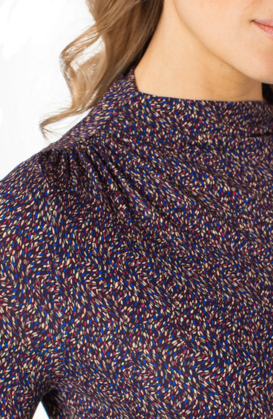 Jewel Tone Mock Neck by Liverpool Tops Liverpool Wine