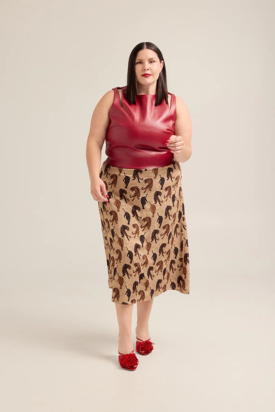 Faux Leather Top by Hilary MacMillan Tops Hilary MacMillan