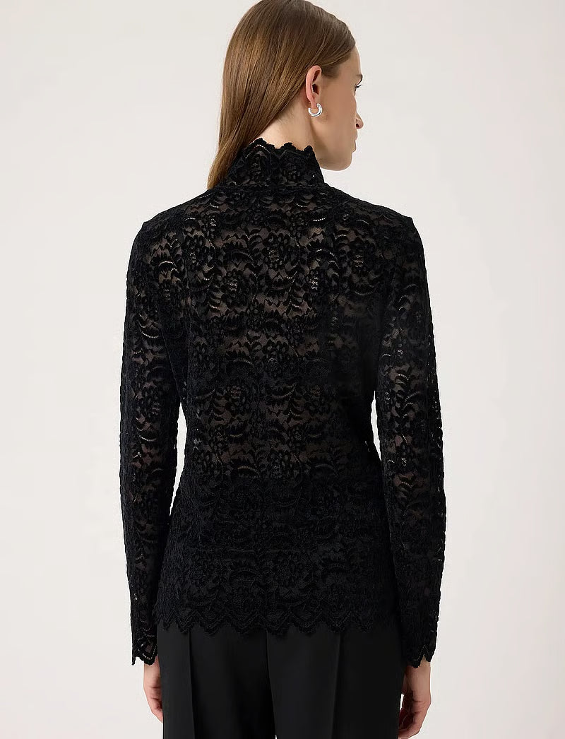 Sable Mockneck Tee Tops Soaked In Luxury