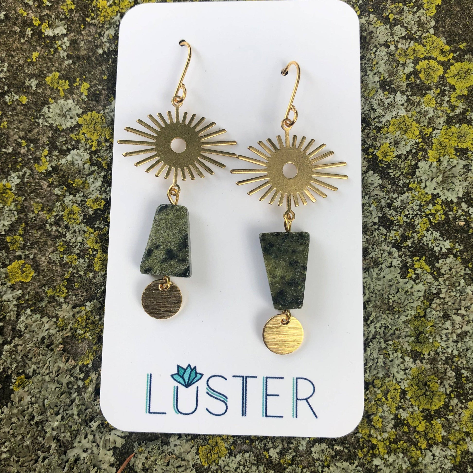 Brass + Stone Earrings Accessories LUSTER