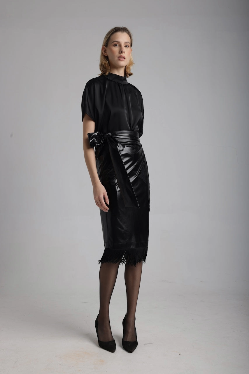 Tika Fringe Skirt by Lele de Baltzac Skirt Lele de Baltzac