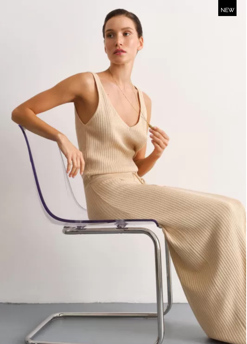 Knit Sundress by Nenya Apparel Nenya Cream