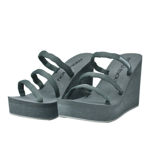 Wedge Sandal by Mou Mou Wedge Shoe mou mou sandals Dark Grey
