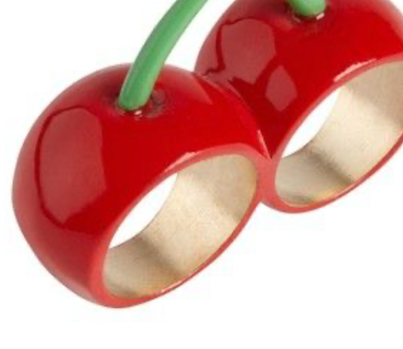 Cherry Season-Double Fruit Ring by HoopLa Jewelry HoopLa