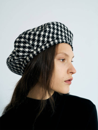 Houndstooth Beret by Lost Pattern NYC