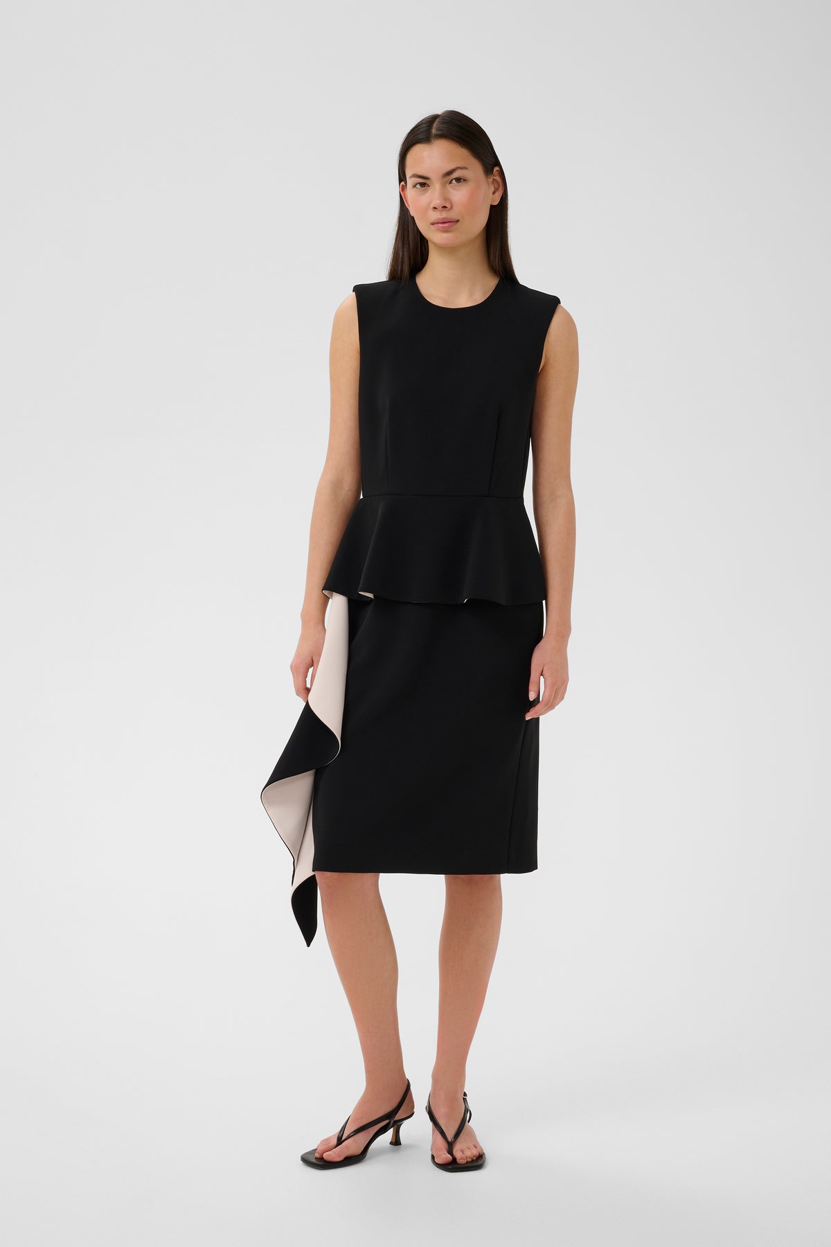 Charleene Fest Flounce Dress by InWear in Black — Lookbook Front (400)