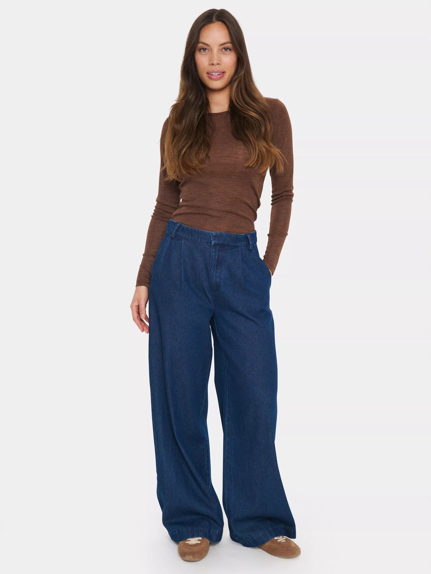Jaclyn SZ Wide Leg Denim by Saint Tropez Denims Saint Tropez