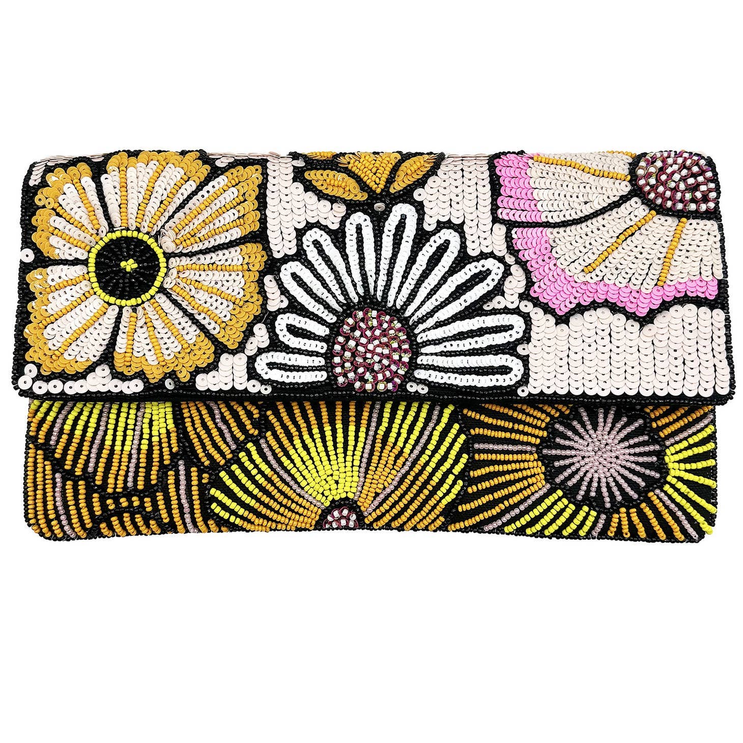 Multi Floral Beaded Bag Handbag LUV & Co.