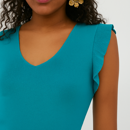 Ruffle Sleeve Shirt by EsQualo