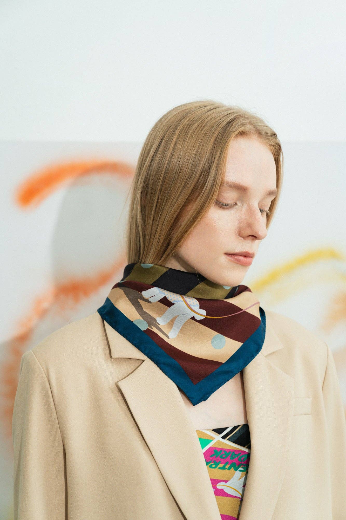 Silk Bandana by Lost Pattern NYC - Coffee Accessories Lost Pattern NYC