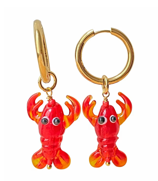 Mini Huggie Hoop Charm Earrings by Hoopla Jewelry HoopLa Lobster