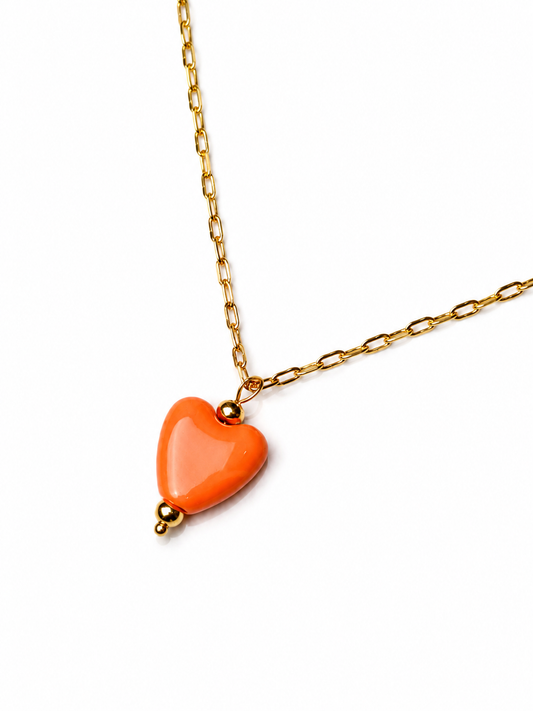 Puffy Heart Necklace Accessories King of Glitz
