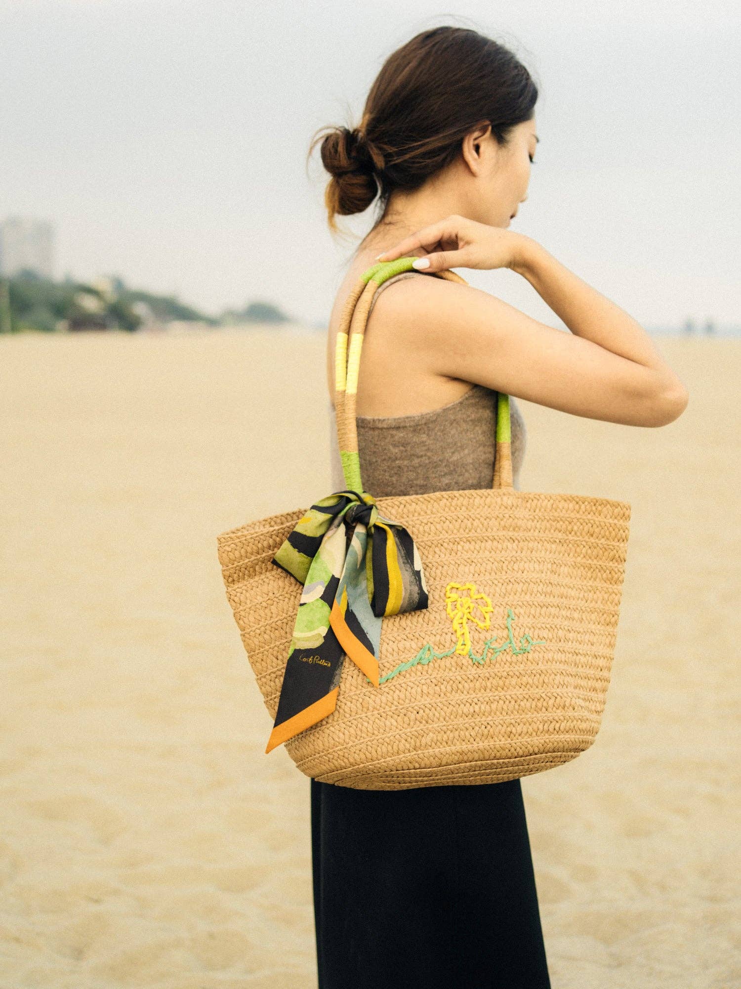 Silk Twill Skinny Scarf by Lost Pattern Accessories Lost Pattern NYC