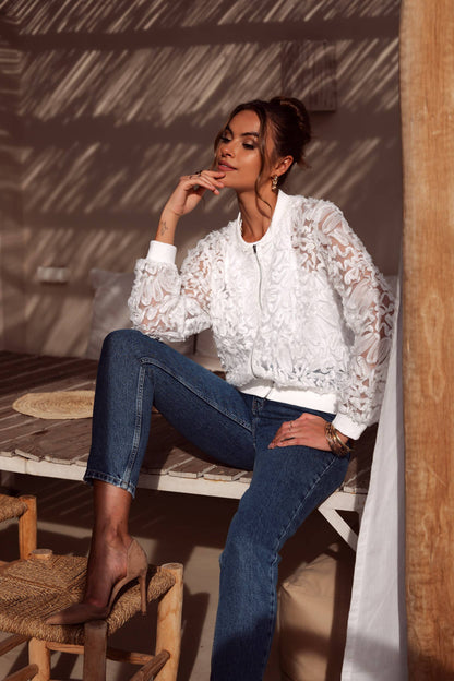 Lace Bomber Jacket by Choklate Paris