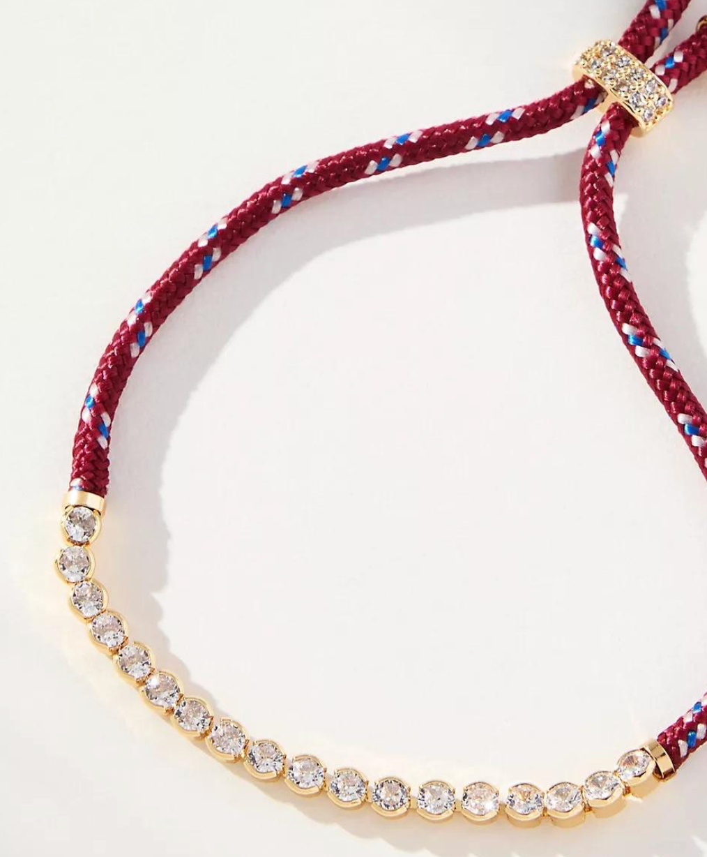 Colourful Cord Tennis Bracelet by HoopLa Bracelet HoopLa Berry