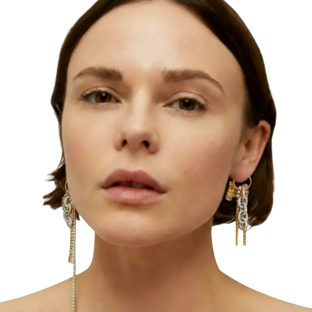 HoopLa - Stacked Hoop- Messy mix of texture PVD Waterproof Earrings Earrings HoopLa