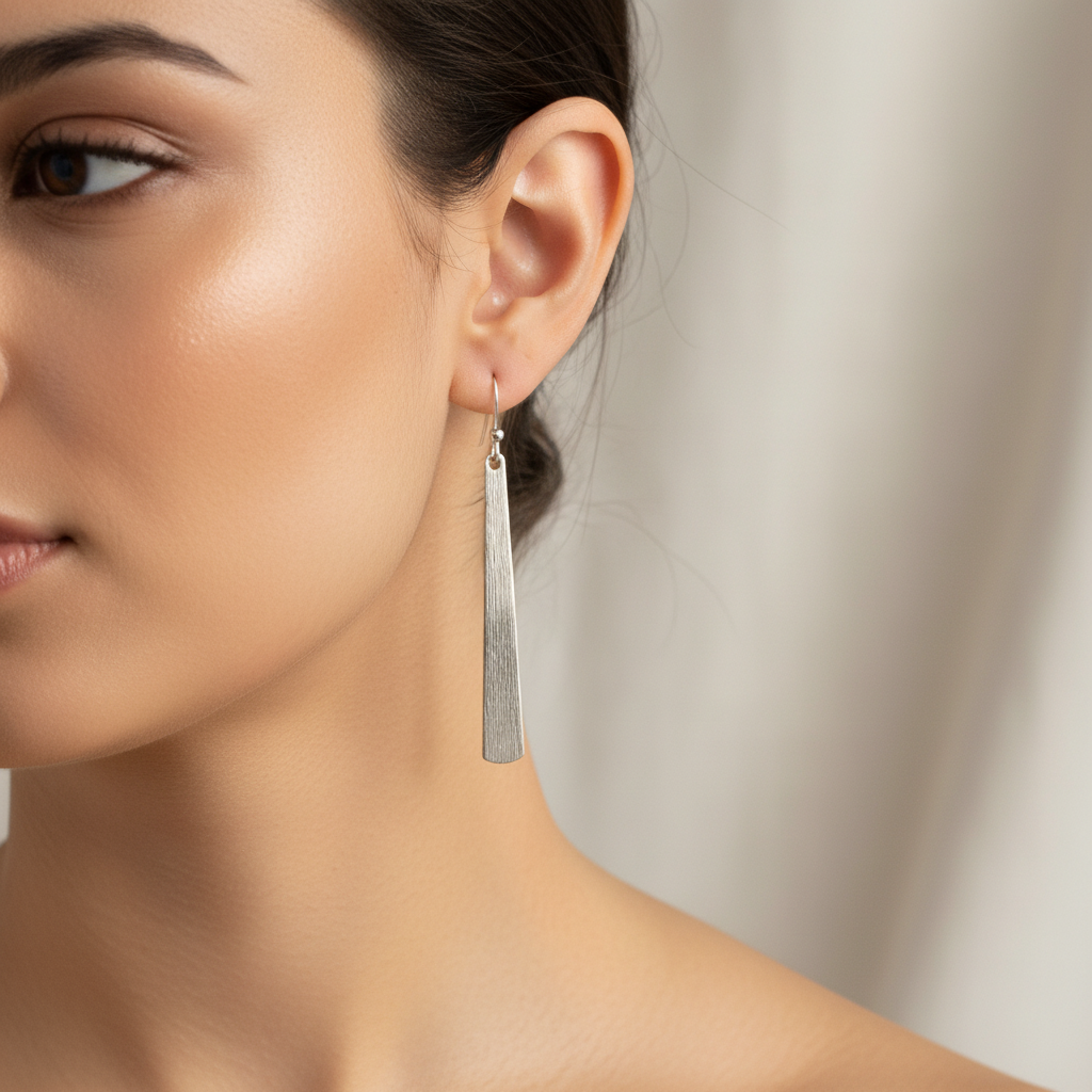 Silver Drop Everyday Earrings by Luster Jewelry LUSTER