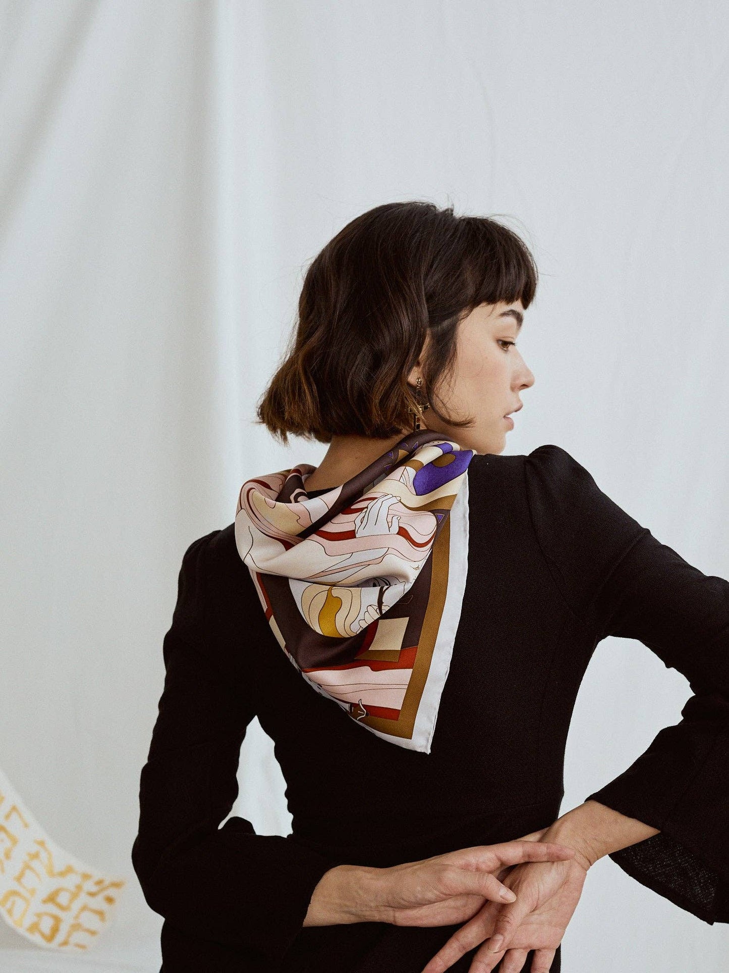 Bandana Silk Scarf by Lost Pattern NYC - "The Kiss" Accessories Lost Pattern NYC