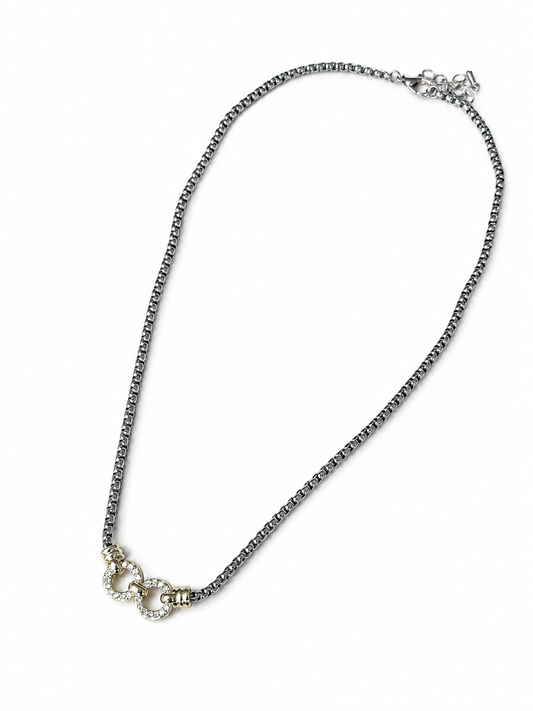 Linked Crystal Necklace Necklace King of Glitz
