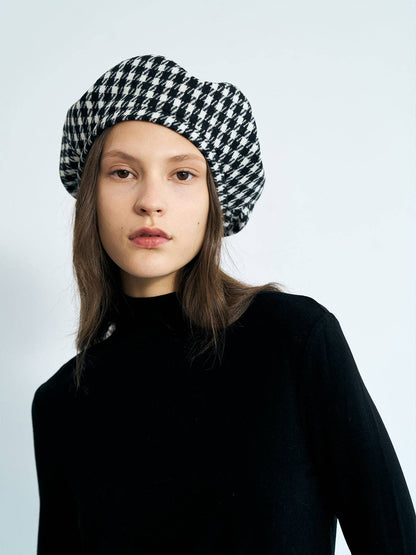 Houndstooth Beret by Lost Pattern NYC