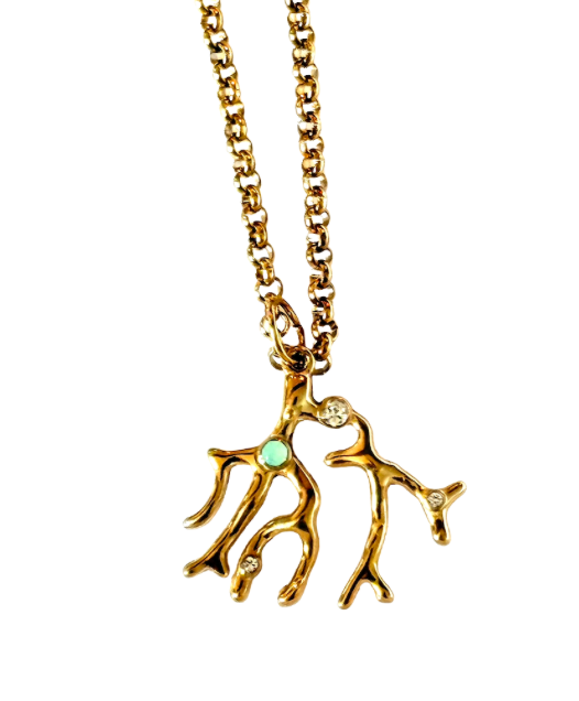 Deep Dive Chain Necklace by HoopLa Jewelry HoopLa Rolo coral