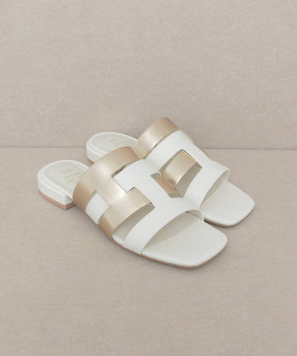 The Parker | Architectural Flat Summer Sandal by Oasis Society