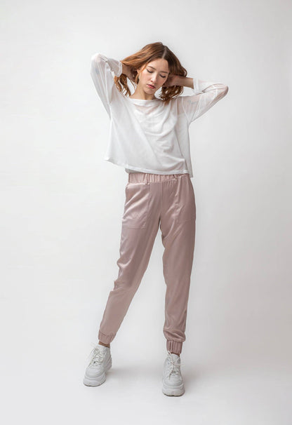 Kujaku Satin Joggers by Monarque