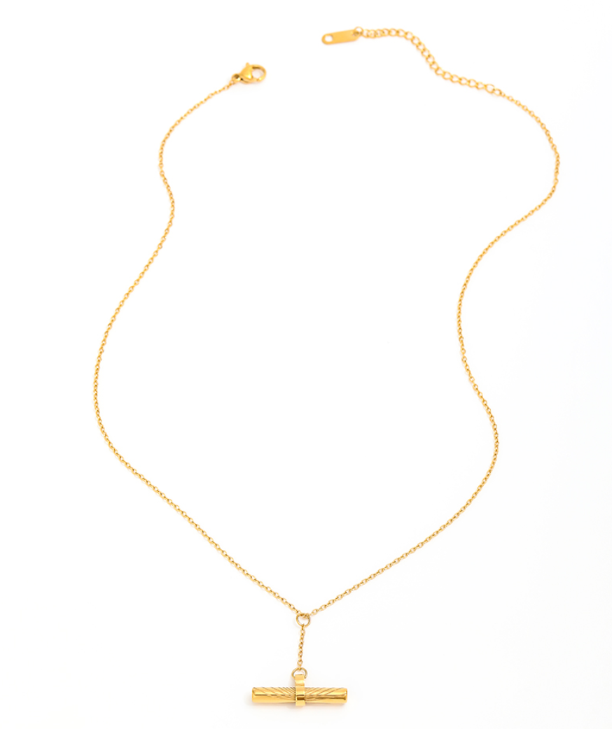 Lillith Toggle Lariat Sunray Necklace 18K Gold Necklace HoopLa Style