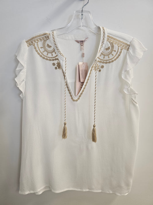 Sleeveless Blouse by EsQualo Blouses EsQualo