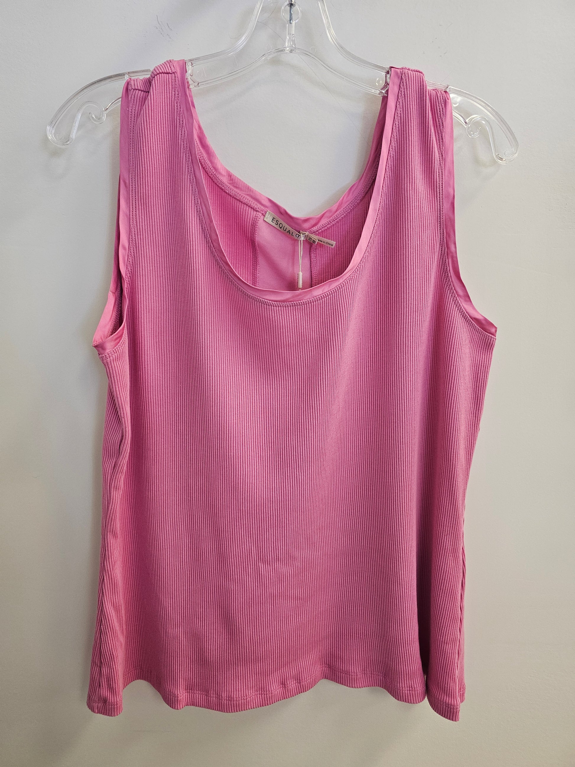 Satin Finish Tank Top by EsQualo Tank EsQualo Pink