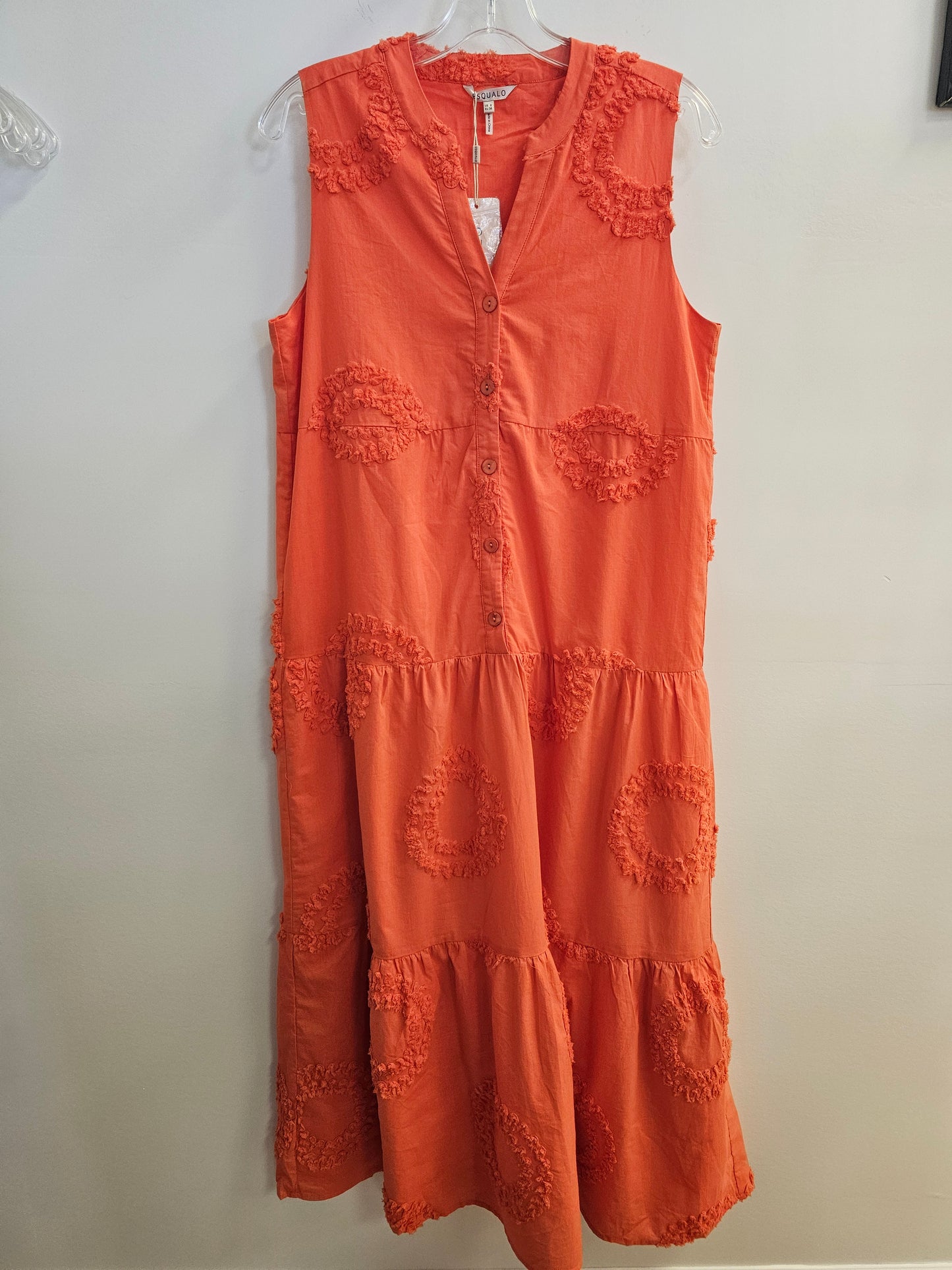 Sleeveless Long Dress by EsQualo Dress EsQualo Orange