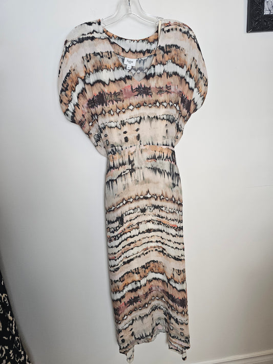 Eya Long Dress by Saint Tropez Apparel Saint Tropez Clay