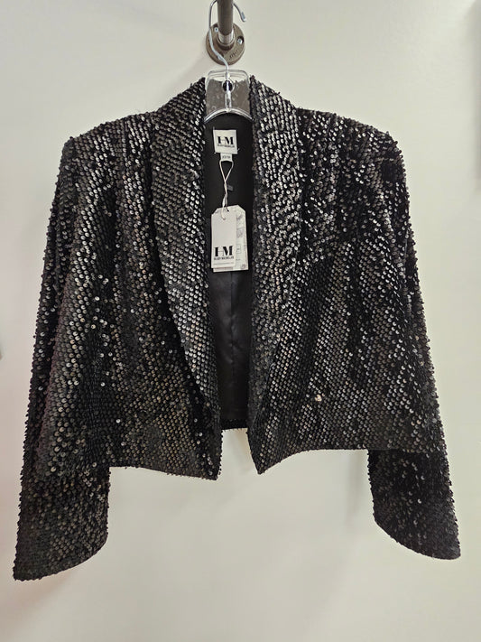Sequin Crop Blazer by Hilary MacMillan Blazer Hilary MacMillan Black
