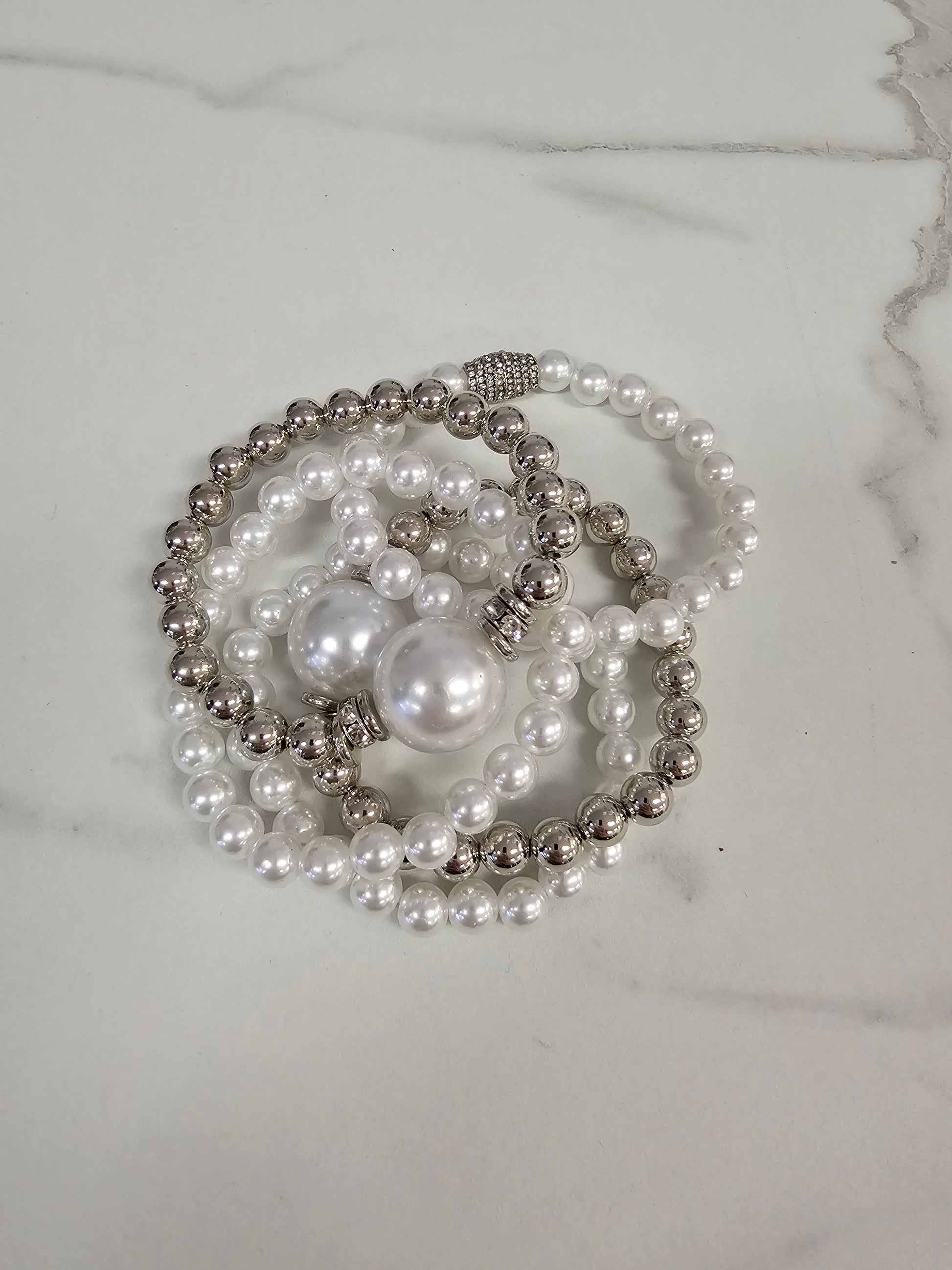 Stacking Bracelets Accessories King of Glitz Silver