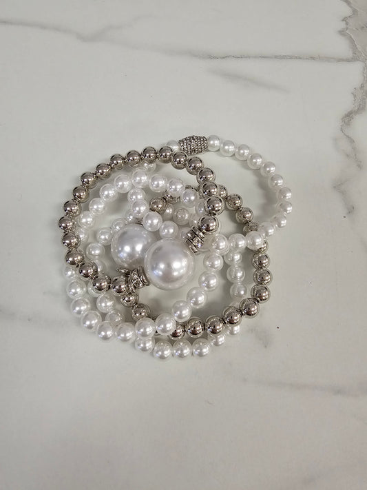 Stacking Bracelets Accessories King of Glitz Silver