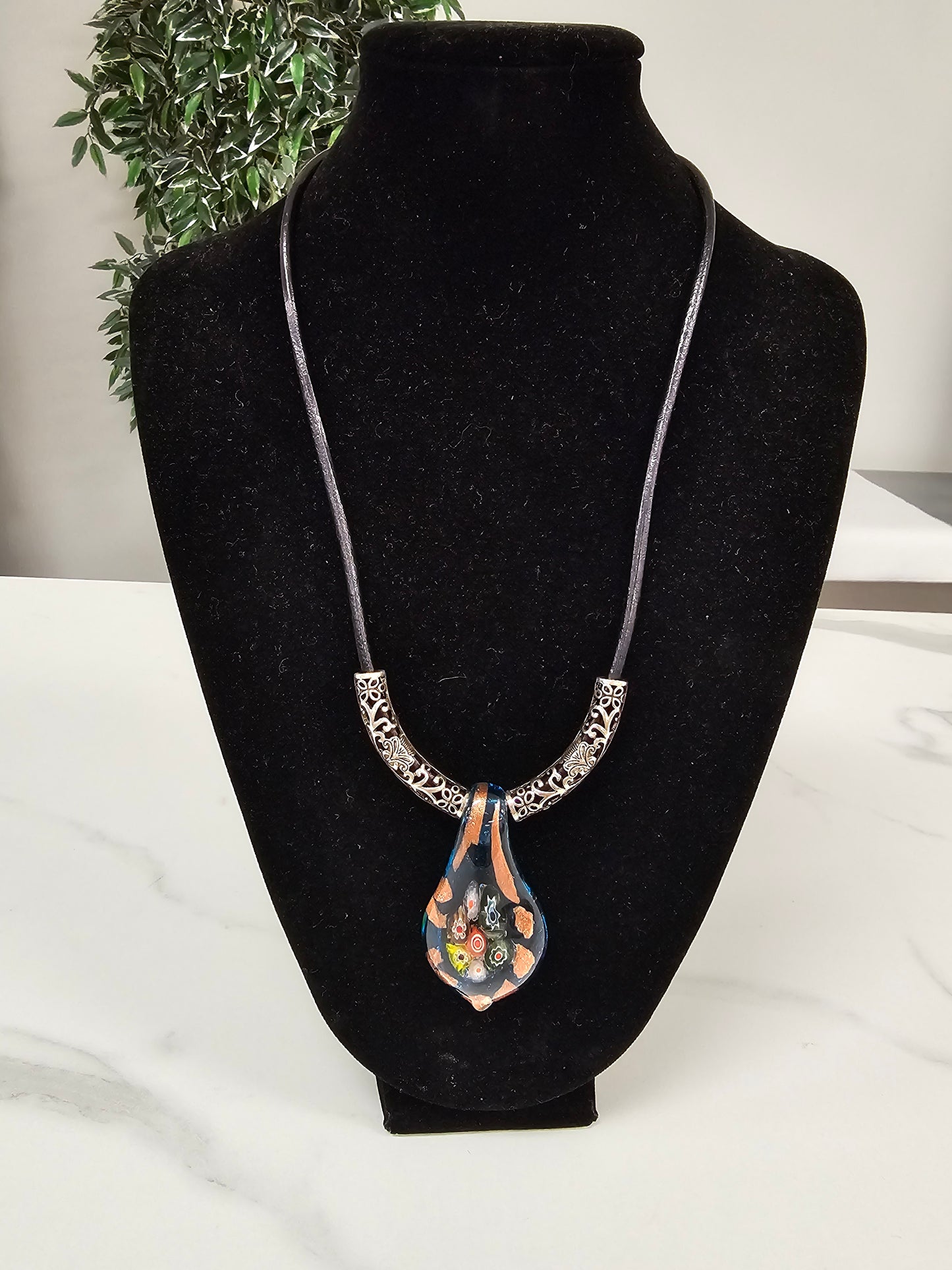 Murano Glass Necklace by Rhondi Rocks Necklace Rhondi Rocks turquoise