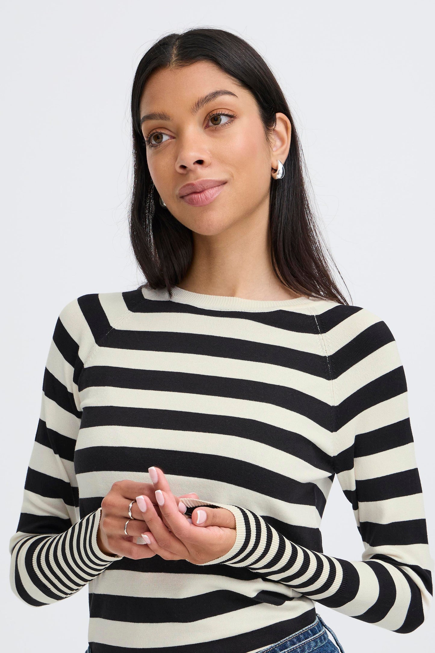 Knit Pullover Cuff Detail by b.young Apparel b.young