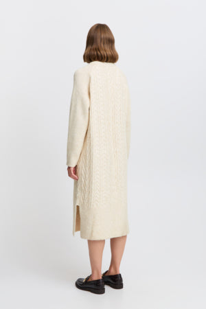 Long Cable Knit Cardigan by b.young Apparel b.young