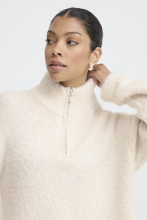 Omanta Halfzip Sweater by b.young Apparel b.young Birch