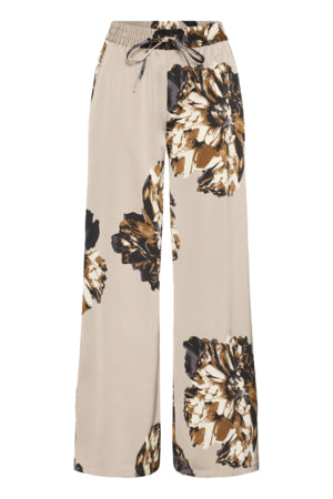 Mega Flower Wide Pants by b.young Bottoms b.young