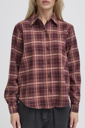 Button Down Brushed Shirt Blouse b.young